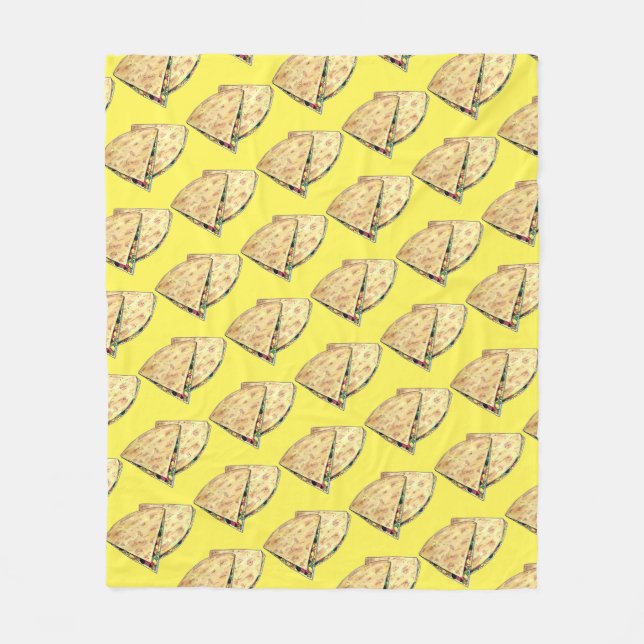 Quesadilla Mexicans Food Restaurant Appetizer Fleecedecke (Vorderseite)