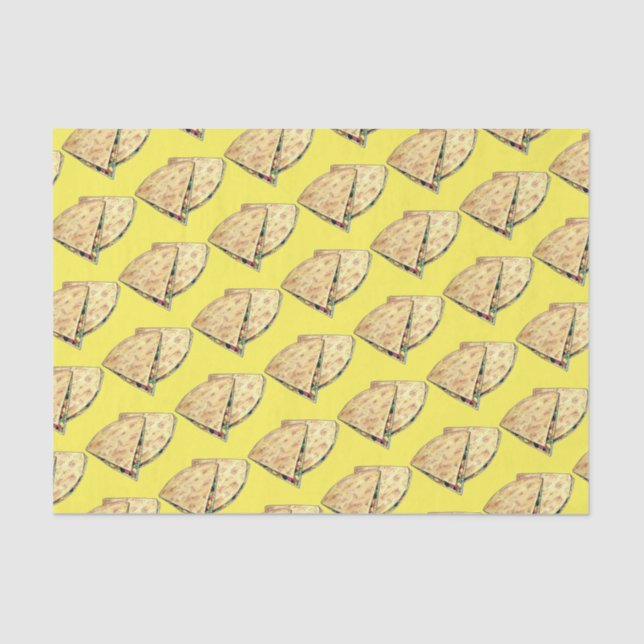 Quesadilla Mexicans Food Restaurant Appetizer Seidenpapier (Vorderseite)