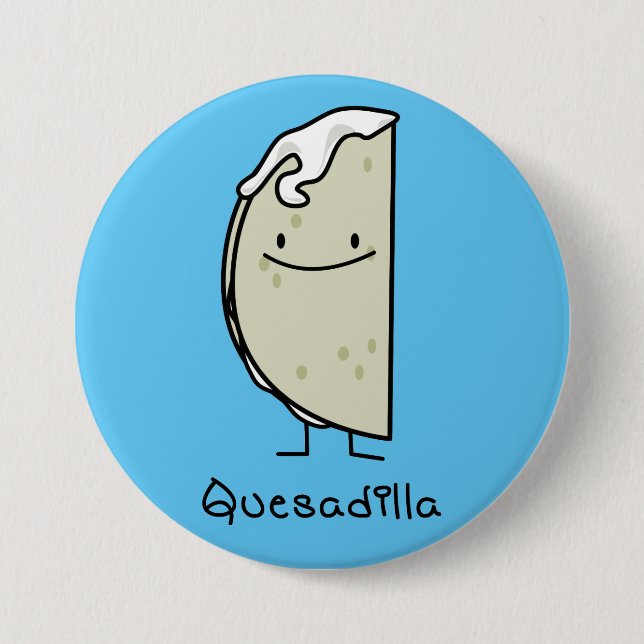 Quesadilla-Mexikaner gegrillte Tortilla mit Käse Button (Vorderseite)