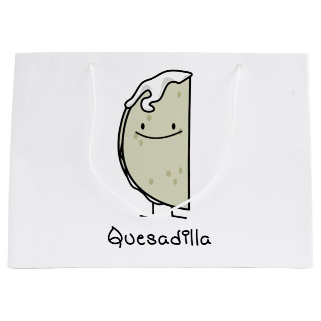 Quesadilla-Mexikaner gegrillte Tortilla mit Käse Große Geschenktüte (Vorderseite)