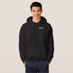 Quest Logo Erwachsenen Kapuzenpullover Schwarz Hoodie