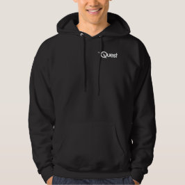 Quest Logo Erwachsenen Kapuzenpullover Schwarz Hoodie