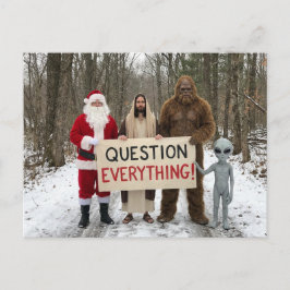Question Everything Postcard Postkarte
