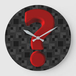 Question Mark Wall Clock Große Wanduhr