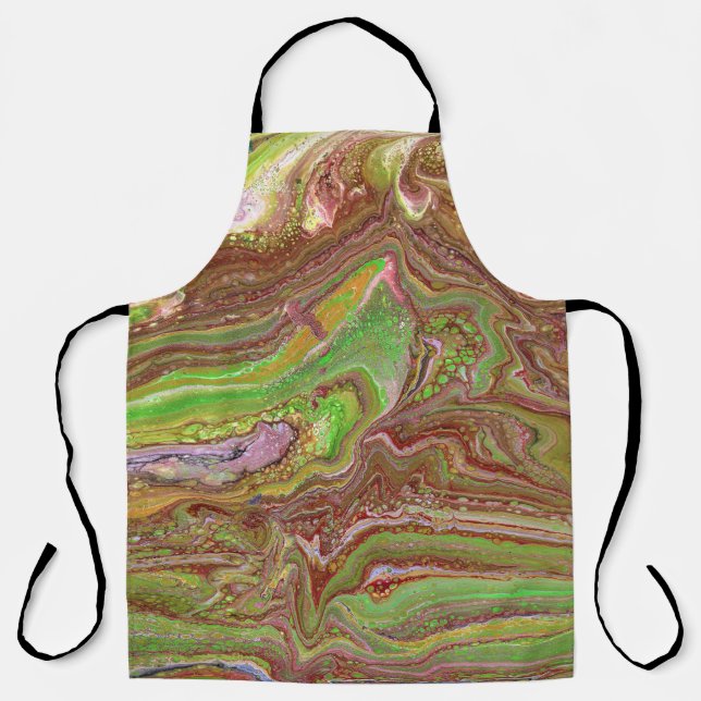 Questions 1 Wild Green Maroon Apron Schürze (Vorderseite)