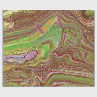 Questions 1 Wild Green Maroon Wrapping Paper Geschenkpapier