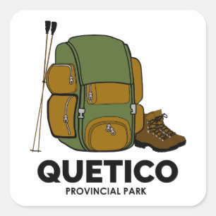 Quetico Provincial Park Backpack Quadratischer Aufkleber