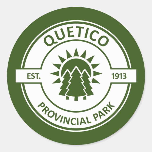 Quetico Provincial Park Runder Aufkleber (Vorderseite)
