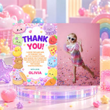 Quetschendes Mädchen Süß Kawaii Farbige Geburtstag