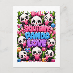 Quetschpanda-Liebe Süße Kawaii-Geschenkpapier Postkarte