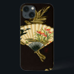 Quetschverbundener orientalischer Fan mit iPhone 13 Hülle<br><div class="desc">Malerei eines quetschverbundenen orientalischen Fans mit einem Blumenmuster. Der schwarze Hintergrund lässt die Farben auf dem Fan-Pop weg vom Druck. Hängen Sie dieses auf Ihrer Wand und genießen Sie!</div>