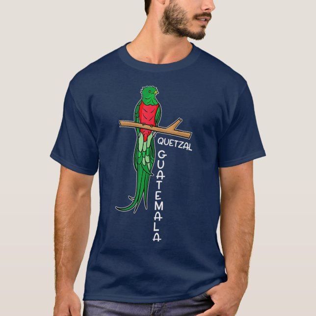 Quetzal Bird Guatemala Reisen Souvenir Guate T-Shirt (Vorderseite)