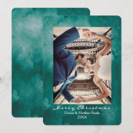 Quetzal Green Elegante Weihnachtskarte Einladung