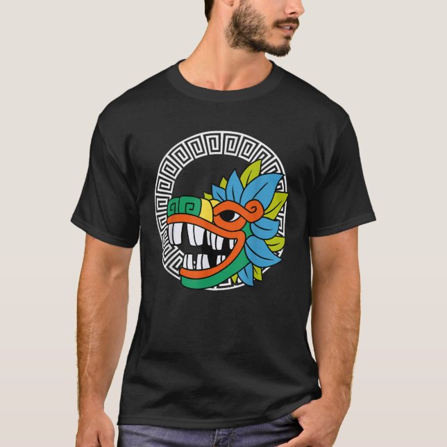Quetzalcoatl Aztec Feathered Serpent Mayan Inca To T-Shirt (Vorderseite)
