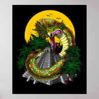 Quetzalcoatl Aztec God Mayan Pyramid Snake