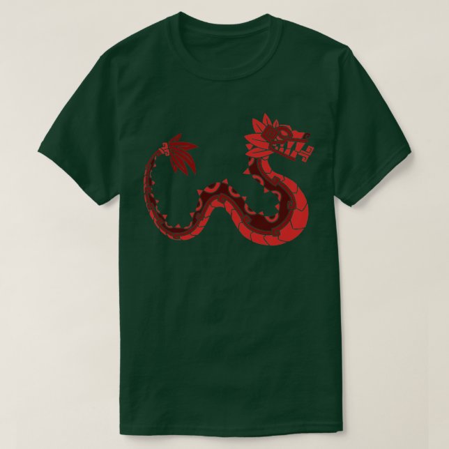 Quetzalcoatl Aztec Mayan Feathered Serpent Toltec T-Shirt (Design vorne)
