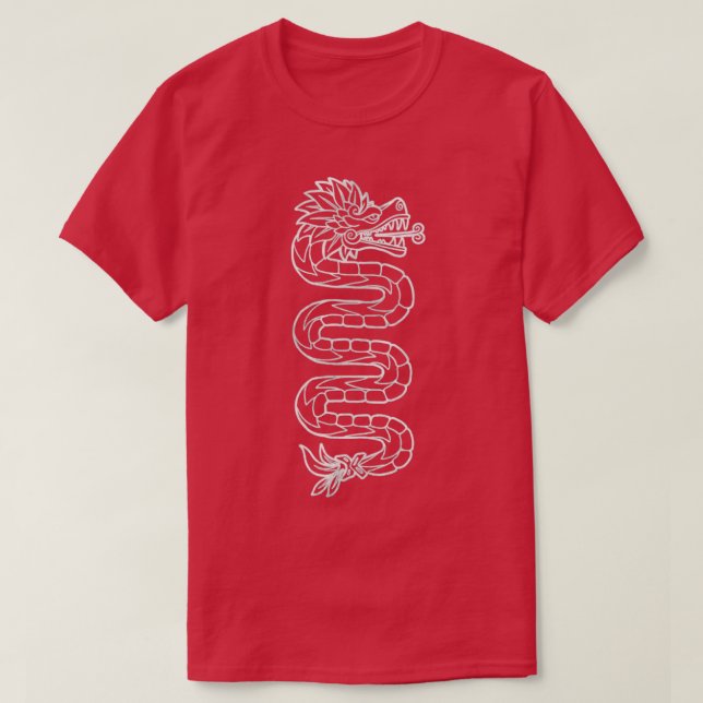 Quetzalcoatl Aztec Mayan Feathered Serpent Toltec T-Shirt (Design vorne)
