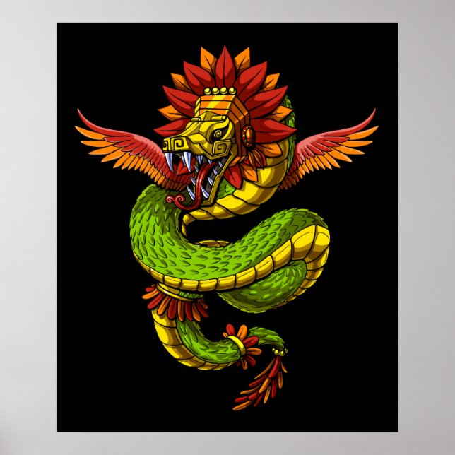 Quetzalcoatl Aztec Poster (Vorne)