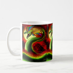 Quetzalcoatl der Azteken Gott Kaffeetasse