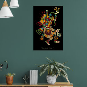 Quetzalcoatl Mayan Art Poster