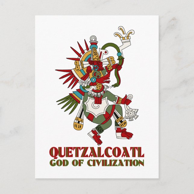 Quetzalcoatl Postkarte (Vorderseite)