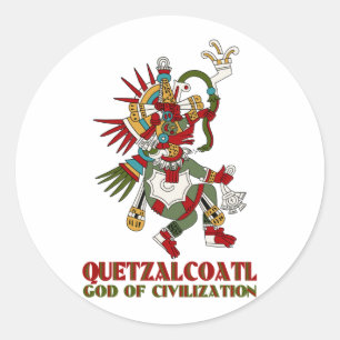 Quetzalcoatl Runder Aufkleber