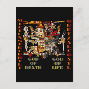 Quetzalcoatl und Mictlantecuhtli Postkarte