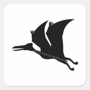 Quetzalcoatlus Pterosaur Prähistorisch Quadratischer Aufkleber