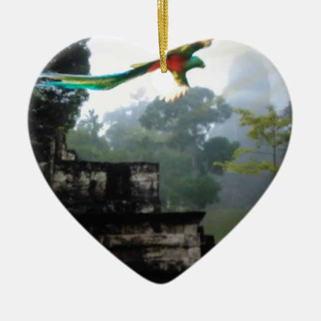 Quetzel in Tikal Keramikornament (Vorne)