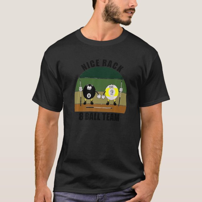 Queue-Sport Pool Billard Team Schöner Rack 8 Ball  T-Shirt (Vorderseite)