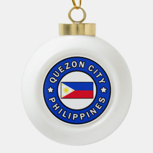 Quezon City Philippinen Keramik Kugel-Ornament