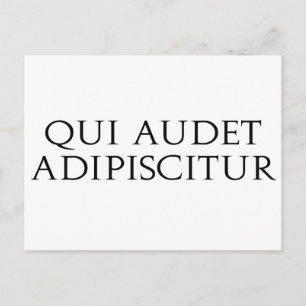 Qui Audet Adipiscitur Postkarte