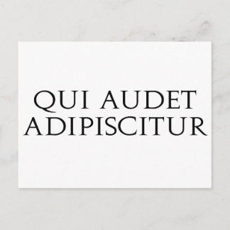 Qui Audet Adipiscitur Postkarte