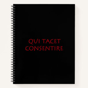 Qui tacet consgesamte notizbuch