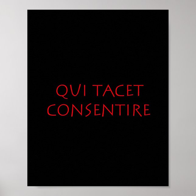 Qui tacet consgesamte poster (Vorne)