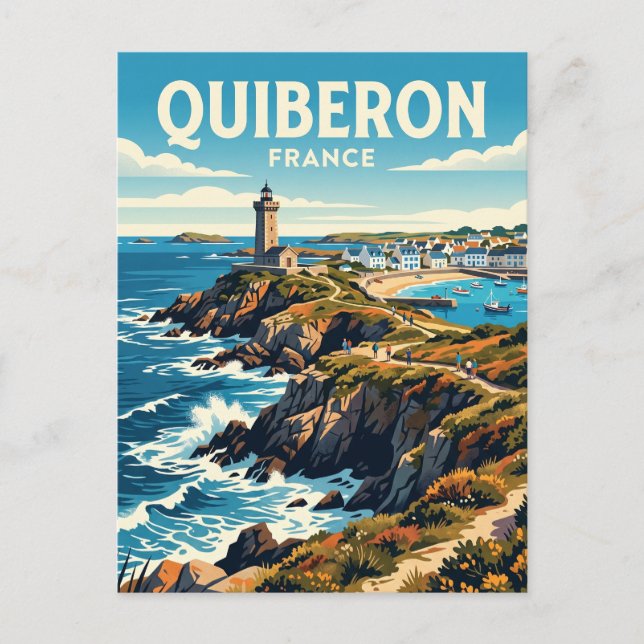 Quiberon Frankreich Postkarte (Vorderseite)