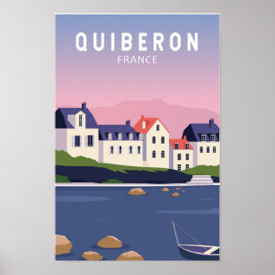 Quiberon Frankreich Reise Vintage Art Poster
