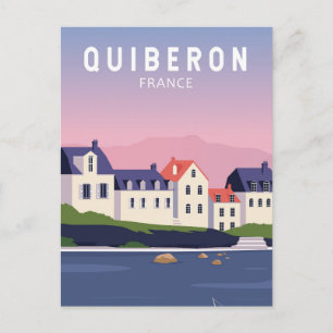 Quiberon Frankreich Reise Vintage Kunst Postkarte