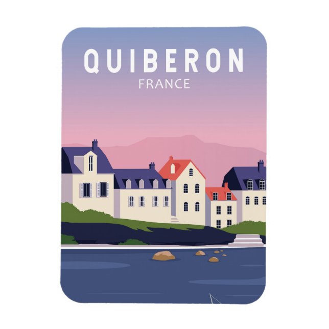 Quiberon Frankreich Reisen Vintag Art Magnet (Vertikal)