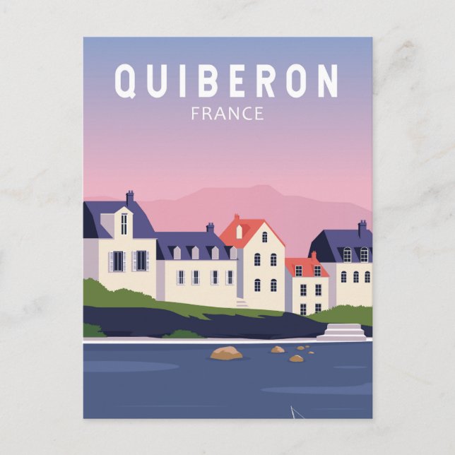 Quiberon Frankreich Reisen Vintag Art Postkarte (Vorderseite)