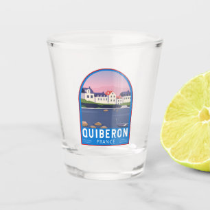 Quiberon Frankreich Reisen Vintag Art Schnapsglas