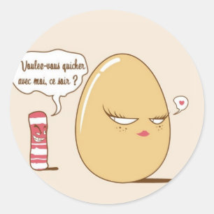 Quiche Runder Aufkleber