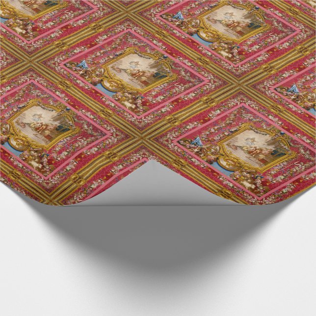 Quichotte Barock Alte Welt Glossie Geschenkpapier (Ecke)