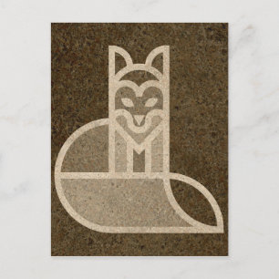Quick Brown Fox Art Design Postkarte