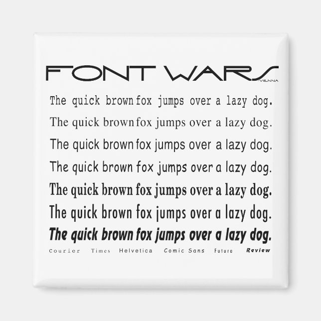 Quick Brown Fox Magnet (Vorne)