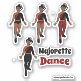 Quick Change Dancer Sticker Black Red