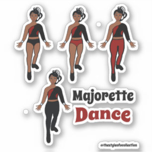 Quick Change Dancer Sticker Black Red