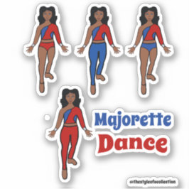 Quick Change Dancer Sticker Red Blue