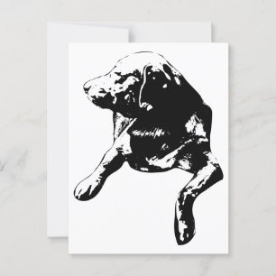 Quick Hello, Head-Turn-Labrador Postkarte