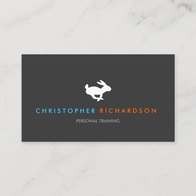 Quick Rabbit Personal Trainer Business Card Visitenkarte (Vorderseite)